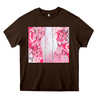 Chocolate Brown custom name  breast cancer Heavy Core Tee - CowGirlArtShop
