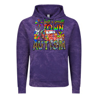 Cloud Purple Just a Girl Small Town Autism Vintage Hoodie - CowhideDigitalArt