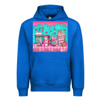 Cobalt pink christmas coffee Urban Hoodie - Jasminsmagicworld