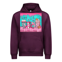 Mauve Wine pink christmas coffee Urban Hoodie - Jasminsmagicworld