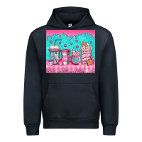 Navy pink christmas coffee Urban Hoodie - Jasminsmagicworld