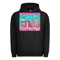 Pigment Black pink christmas coffee Urban Hoodie - Jasminsmagicworld