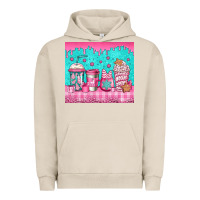 Pigment French Oak pink christmas coffee Urban Hoodie - Jasminsmagicworld