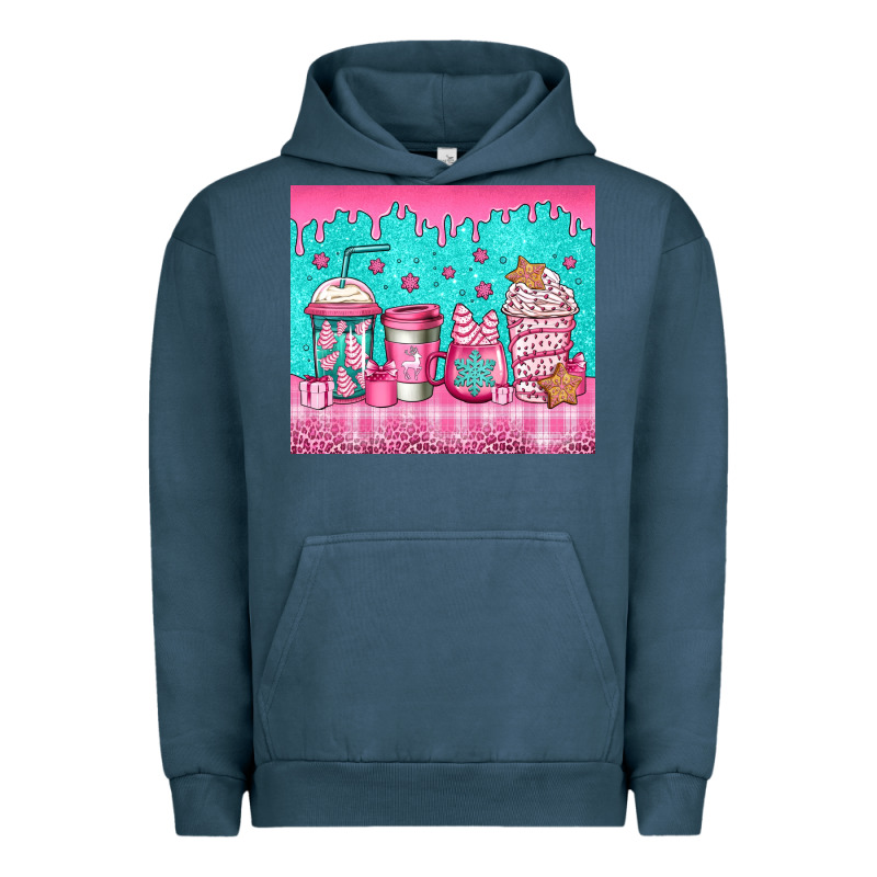 Pink Christmas Coffee Urban Hoodie by Jasminsmagicworld | Teevron