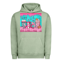 Pigment Oil Green pink christmas coffee Urban Hoodie - Jasminsmagicworld