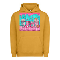 Pigment Peanut Butter pink christmas coffee Urban Hoodie - Jasminsmagicworld