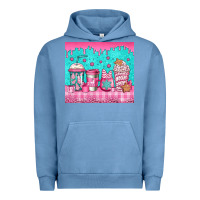 Pigment Pebble Blue pink christmas coffee Urban Hoodie - Jasminsmagicworld