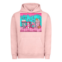 Pigment Salmon pink christmas coffee Urban Hoodie - Jasminsmagicworld