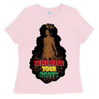Bubblegum Pink Remember your roots Ladies Tee - FaDigitalArtStudio