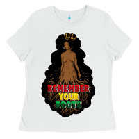 White Remember your roots Ladies Tee - FaDigitalArtStudio