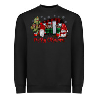 Black merry christmas gnome caravan Heavyweight Sweatshirt - JahusDesignShop