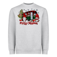 Heather Grey merry christmas gnome caravan Heavyweight Sweatshirt - JahusDesignShop