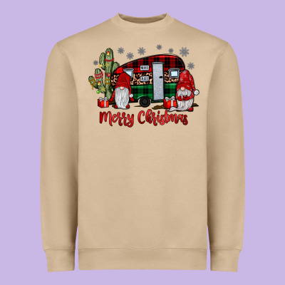 Merry Christmas Gnome Caravan Heavyweight Sweatshirt Designed By Jahusdesignshop
