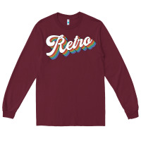 Burgundy retro colorful Long Sleeve Tee - chombo