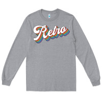 Heather Grey retro colorful Long Sleeve Tee - chombo