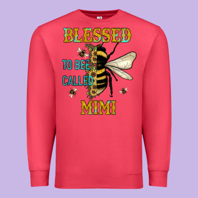 Blessed To Bee Called Mimi Premium Sweatshirt Designed By Jahusdesignshop