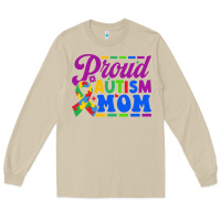 Mushroom Proud Autism Mom Long Sleeve Tee - CowhideDigitalArt
