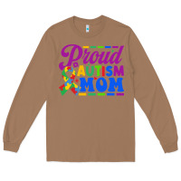 Toasted Coconut Proud Autism Mom Long Sleeve Tee - CowhideDigitalArt