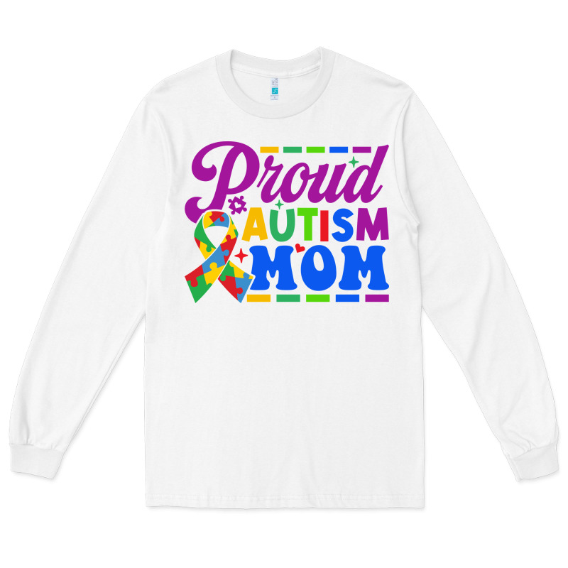 Proud Autism Mom Long Sleeve Tee by CowhideDigitalArt | Teevron