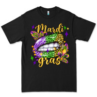 Black mardi gras with  lip olivia Premium Tee - OliviaCreatesArt