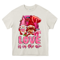 Cream Love is in the air with gnomies Valentine's Day Heavy Core Tee - HowdyJamesFarm