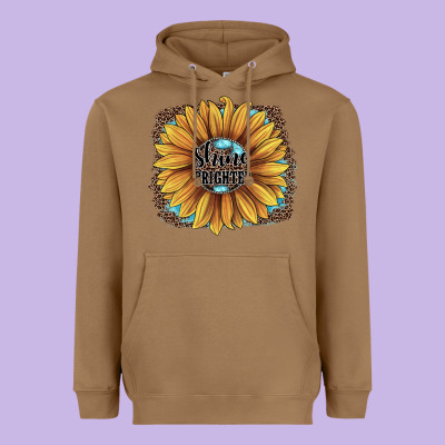 Shine Brighter Heavyweight Hoodie Designed By Jahusdesignshop