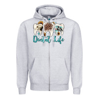 Heather Grey dental life Zipper Hoodie - JahusDesignShop
