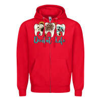 Red dental life Zipper Hoodie - JahusDesignShop