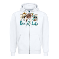 White dental life Zipper Hoodie - JahusDesignShop