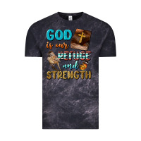 Cloud Black God Is Our Refuge And Strength Vintage Tee - BundleAndBundleShop