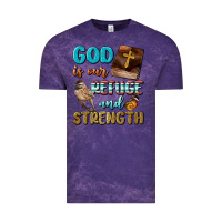 Cloud Purple God Is Our Refuge And Strength Vintage Tee - BundleAndBundleShop