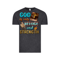 Vintage Black God Is Our Refuge And Strength Vintage Tee - BundleAndBundleShop