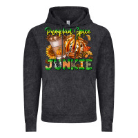Vintage Black Pumpkin Spice Junkie Vintage Hoodie - CowhideDigitalArt