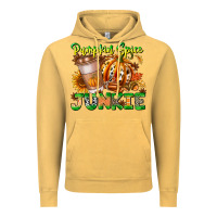 Vintage Mustard Pumpkin Spice Junkie Vintage Hoodie - CowhideDigitalArt