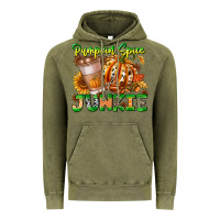 Vintage Olive Pumpkin Spice Junkie Vintage Hoodie - CowhideDigitalArt