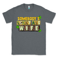 Charcoal Heather St. Patrick's Somebody's lucky ass wife Classic Tee - CowGirlArtShop