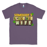 Lavender St. Patrick's Somebody's lucky ass wife Classic Tee - CowGirlArtShop