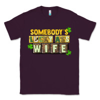 Plum St. Patrick's Somebody's lucky ass wife Classic Tee - CowGirlArtShop
