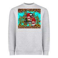 Heather Grey truck gnome cactus Heavyweight Sweatshirt - JahusDesignShop