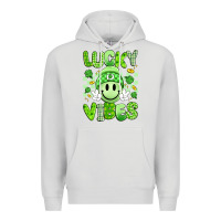 Dove Grey lucky vibes Premium Hoodie - Artiststas
