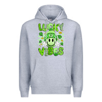 Heather Grey lucky vibes Premium Hoodie - Artiststas