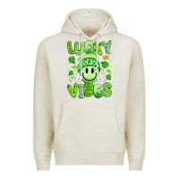 Oatmeal Heather lucky vibes Premium Hoodie - Artiststas