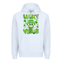 White lucky vibes Premium Hoodie - Artiststas