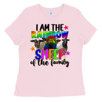 Bubblegum Pink I am the rainbow sheep of the family Ladies Tee - FaDigitalArtStudio