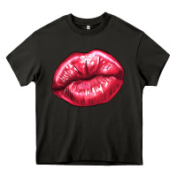 Asphalt Lip mark Valentine's Day Heavy Core Tee - HowdyJamesFarm