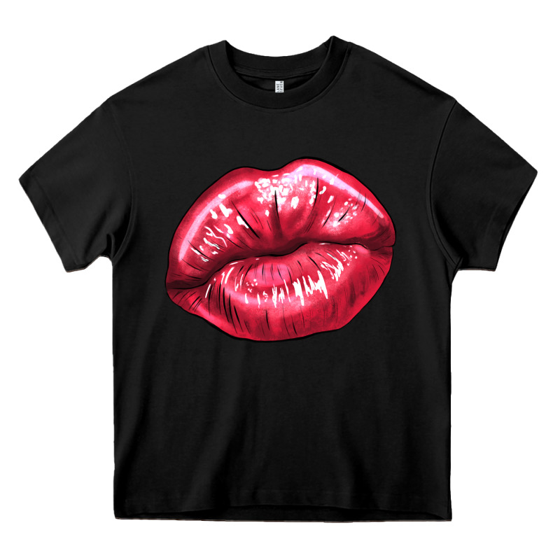 Lip Mark Valentine's Day Heavy Core Tee by HowdyJamesFarm | Teevron
