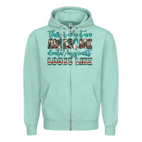 Seafoam this is what an awesome dental hygienist looks like Zipper Hoodie - JahusDesignShop