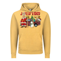 Vintage Mustard Jolly Vibes Vintage Hoodie - CowhideDigitalArt