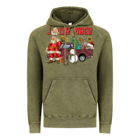 Vintage Olive Jolly Vibes Vintage Hoodie - CowhideDigitalArt