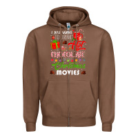 Chestnut i just want to drink hot chocolate watch christmas movies premium Zipper Hoodie - baoMotion